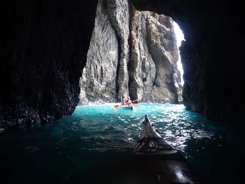 Calheta Kayak Tour - Zimbralinho Beach Stop: Caves You Pass Through on Purpose