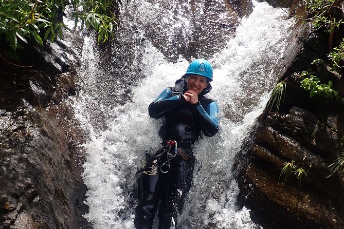 Canyoning Madeira Island Level 2 - Inside the canyon: 8 rappels, jumps, and a 6m toboggan