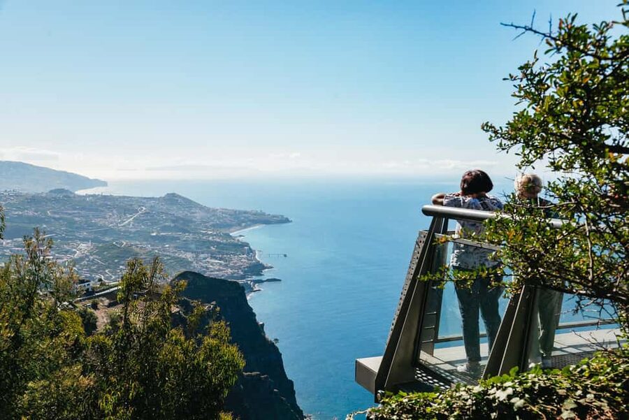 From Funchal: Fanal, Porto Moniz and Seixal Day Jeep Tour - Cabo Girão Skywalk: the 580 meter cliff stop that anchors the whole day