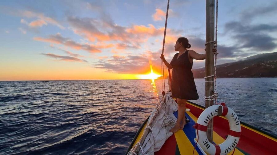 Funchal: An unforgettable sunset on a typical Xavelha boat - The Atlantic swim stop, and snacks that feel like a Madeira evening