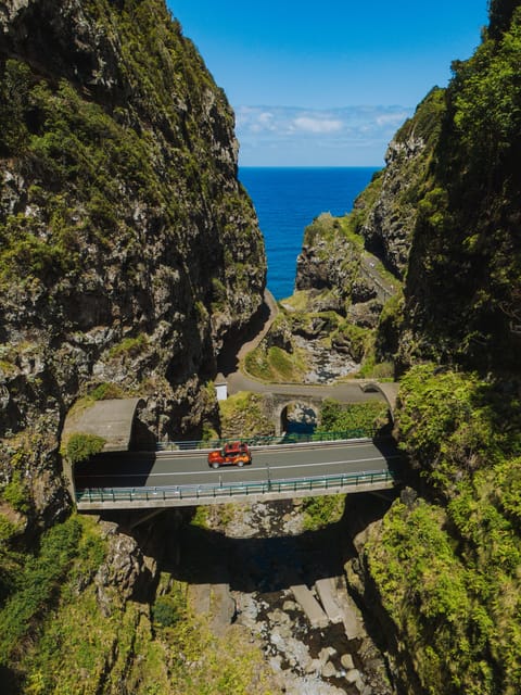 Funchal: Craft Your Adventure, private Jeep Tour w/ pick-up - Your Private Ride: Red Land Rover Discovery Comfort vs. Off-Road Reality