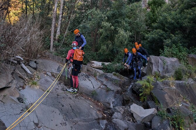 Level 2 - Canyoning Adventure - Intermediate | Funchal - The first thrill: entering the canyon and rappelling waterfalls