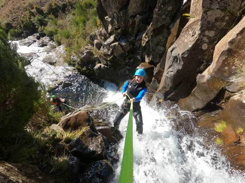 Madeira : Ribeira das Cales Canyoning (Level 1) - Inside the Canyon: 5 Rappels, Optional Jumps, and Natural Rock Slides