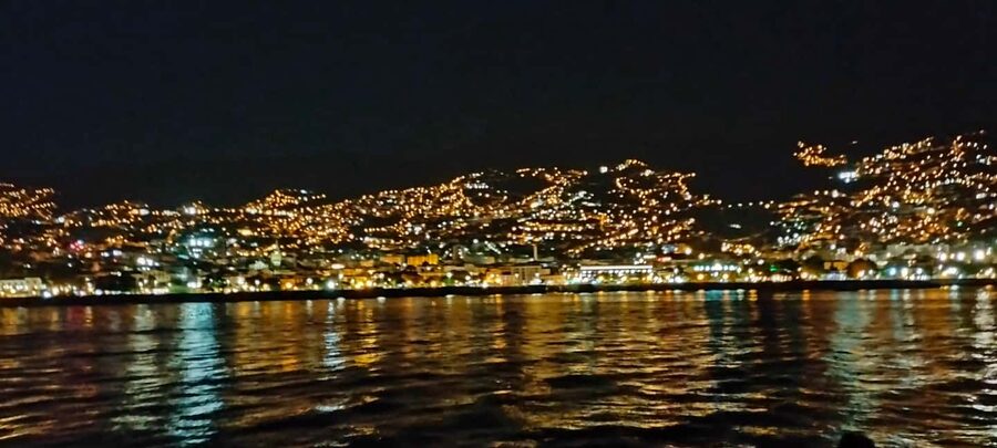 Madeira: Sunset Dinner Cruise - Cabo Girao and the sunset over Funchal at night