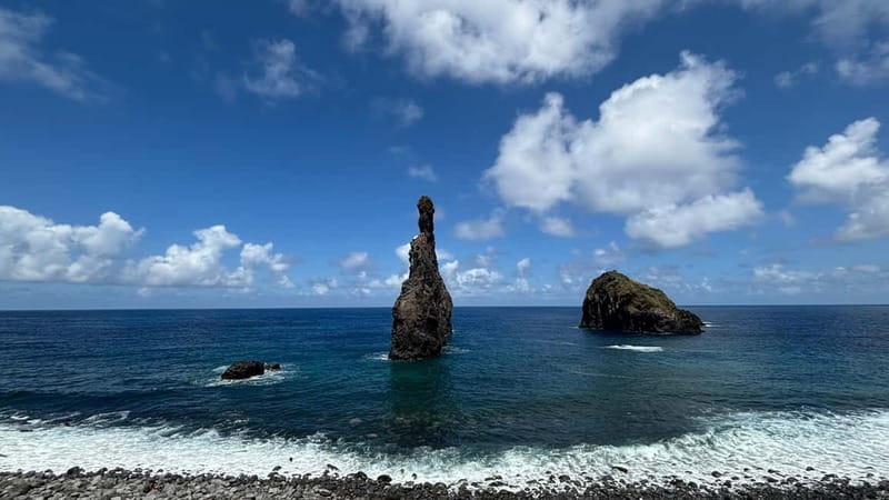 Madeira: Westside Achadas Cruz, Moniz, Seixal and Fanal - Seixal black sand beach and waterfalls: slow down and let it sink in