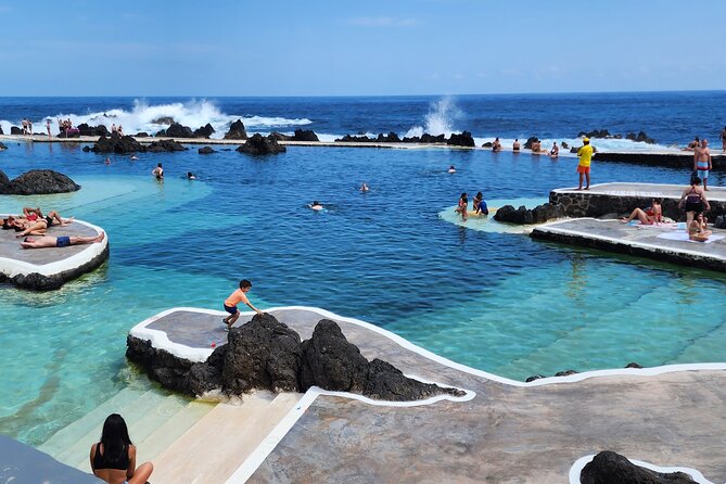 Porto Moniz, Seixal, Fanal Forest, Cliff Skywalk in Open Roof 4X4 - Porto Moniz natural swimming pools: your best chance to cool off