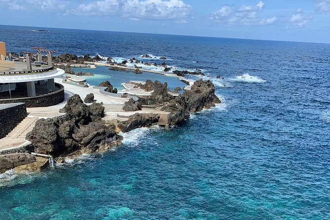Porto Moniz, Seixal, Fanal Forest, Cliff Skywalk in Open Roof 4X4 - Praia do Seixal black sand beach: a softer end to the day