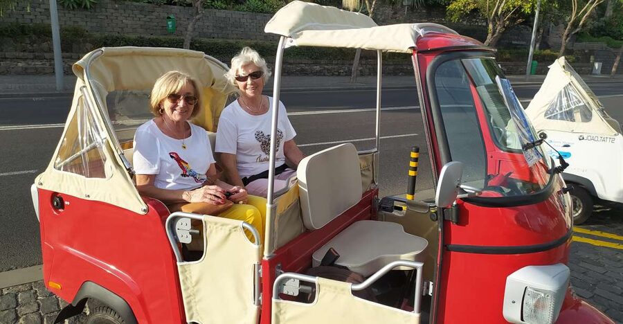 Tuk Tuk Funchal City - Madeira Island - Riding up for views, then meeting the Fortresso de São João Batista of Pico